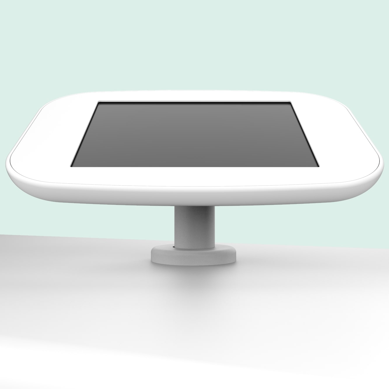 Querformat-Montage der iPad Halterung – perfekt für interaktive Produktpräsentationen