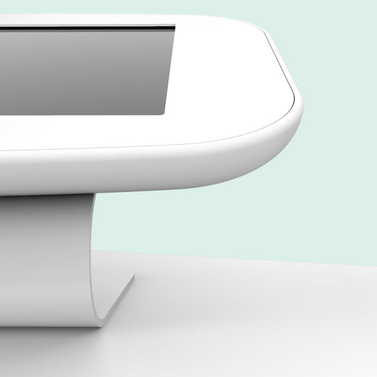 Tablet Halterung mit integrierter Kabelführung für sauberes Kabelmanagement am Arbeitsplatz