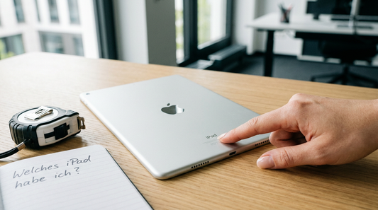 iPad Modellnummer auf der Rückseite eines Apple iPads zur Modellbestimmung