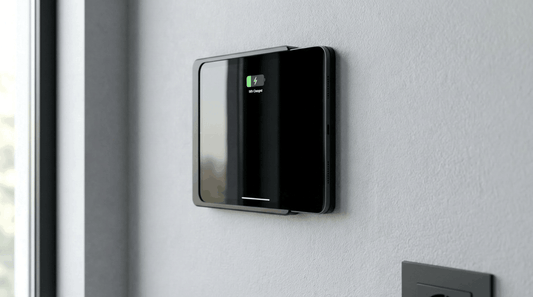iPad Wandhalterung mit USB-C Kabel zur Stromversorgung über Steckdose oder Wandladestation