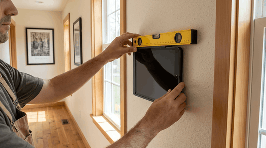 iPad Wandhalterung Wandmontage im Flur auf angenehmer Höhe montieren