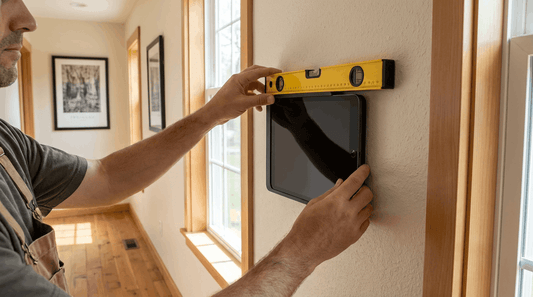 iPad Wandhalterung Wandmontage im Flur auf angenehmer Höhe montieren